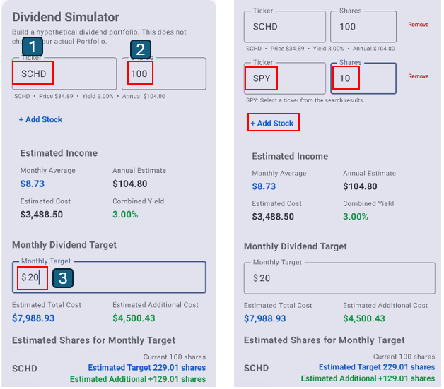 How to use KIFOLIO Dividend Simulator